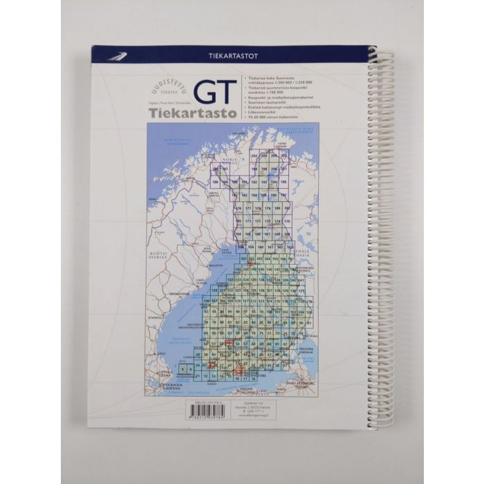 GT-tiekartasto Suomi-Finland : GT-vägatlas ; GT road atlas ; GT-Strassenatlas  - GT-vägatlas - GT road atlas - GT-Strassentlas - Tiekartasto Suomi-Finland  - GT-vägatlas - GT road atlas - GT-Strassenatlas