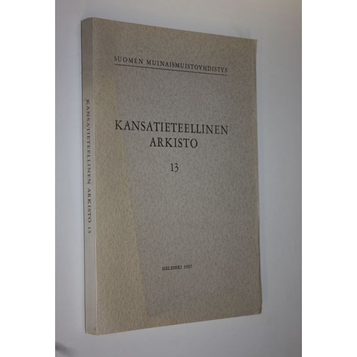 Kansatieteellinen arkisto 13 (lukematon)