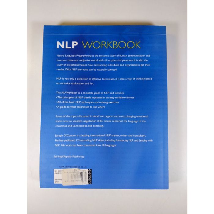 Osta O'Connor: NLP Workbook: A practical guide to achieving the results you  want Joseph O'Connor Antikvariaatti Finlandia Kirja