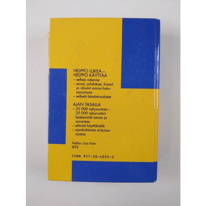 Buy : Suomi-ruotsi-suomi-sanakirja | | Used Book Store Finlandia Kirja