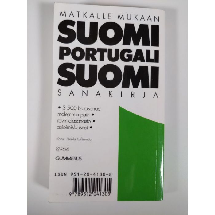 Buy Luukkonen, Barros: Suomi-portugali-suomi-sanakirja | Marsa Luukkonen &  Joakim Barros | Used Book Store Finlandia Kirja