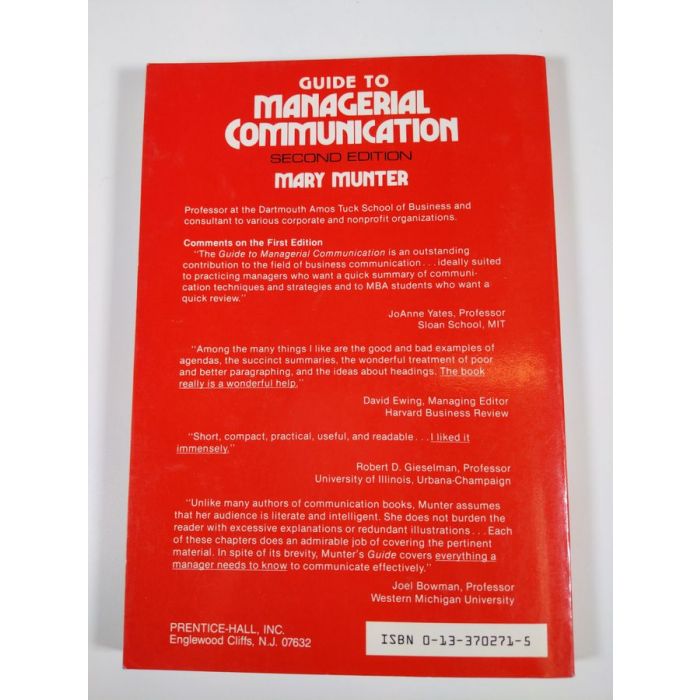Mary Munter : Guide to managerial communication