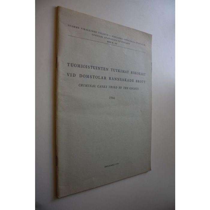 Suomen virallinen tilasto 23 B : Tuomioistuinten tutkimat rikokset 1966