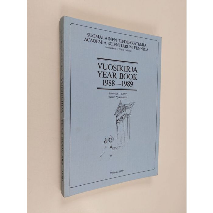 Suomalainen Tiedeakatemia. Academia Scientiarum Fennica. Vuosikirja Year  Book 1988-1989