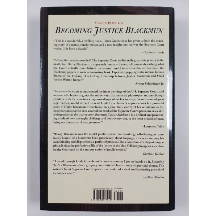 Linda Greenhouse Becoming Justice Blackmun Harry Blackmun s Supreme Court journey