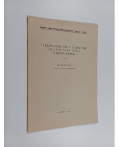 Kirjailijan Veli Räsänen käytetty teos Preliminary Studies on the Yellow Species of Rhizocarpon