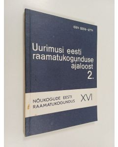 käytetty kirja uurimusi eesti raaamatukogunduse ajaloost 2