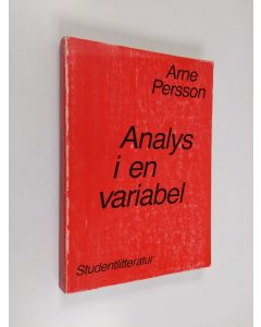 Kirjailijan Arne Persson käytetty kirja Analys i en variabel
