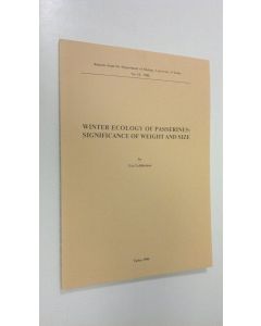 Kirjailijan Esa Lehikoinen käytetty kirja Winter ecology of passerines : significance of weight and size