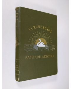 Kirjailijan Johan Ludvig Runeberg käytetty kirja Samlade arbeten 1 : Dikter, första delen ; Serviska folksånger ; Öfversättningar och bearbetningar