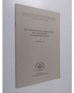 Kirjailijan Tauno Ellilä käytetty teos Die wichtigsten Grundlagen des finnischen Zivilprozessrechts