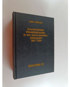 Kirjailijan Simo Sjöblom käytetty kirja Suomenkielisen rikoskirjallisuuden ja sen reuna-alueiden bibliografia 1857-1989