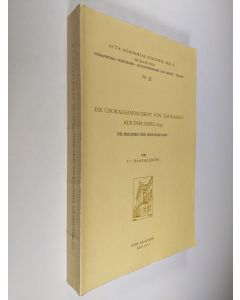 Kirjailijan T. I. Haapalainen käytetty kirja Die Choralhandschrift von Kangasala aus dem Jahre 1624 : die Melodien und ihre Herkunft