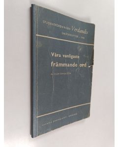 Kirjailijan Olof Östergren käytetty kirja Våra vanligaste främmande ord