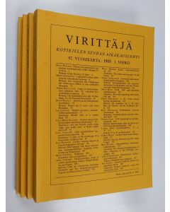 käytetty kirja Virittäjä vuosikerta 1988 (nrot 1-4)