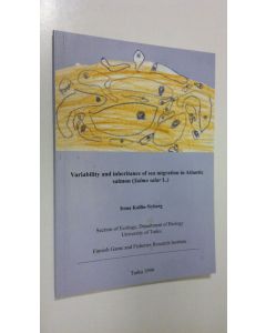 Kirjailijan Irma Kallio-Nyberg käytetty kirja Variability and inheritance of sea migration in Atlantic salmon (Salmo salar L)