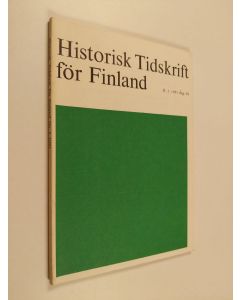 käytetty kirja Historisk tidskrift för Finland3/1981
