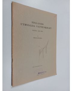 Kirjailijan Bror Sjögren käytetty teos Finlands utbyggda vattenkraft intill år 1931