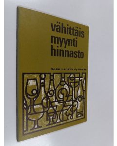 käytetty teos Vähittäismyyntihinnasto : n:o 66 1.4.1972