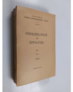 käytetty kirja Förhandlingar och uppsatser : 25 : 1911