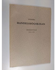 käytetty kirja Svenska handelshögskolan årsberättelse 1964-1965