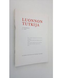 käytetty teos Luonnon tutkija vuosikerta 1970 (yksi numero puuttuu)