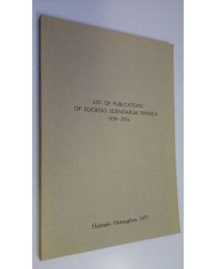 Kirjailijan Hans Stenbäck käytetty kirja List of publications of Societas scientiarum Fennica 1939-1976