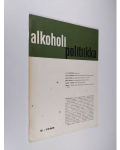 käytetty teos Alkoholipolitiikka 6/1968