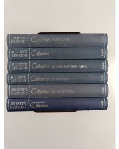 Kirjailijan Juliette Benzoni käytetty kirja Juliette Benzoni -paketti (6 kirjaa) : Kaunis Catherine ; Catherine ja herttua ; Catherine ja vapaus ; Catherine ja rakkauden aika ; Catherine ; Catherine rakkaani