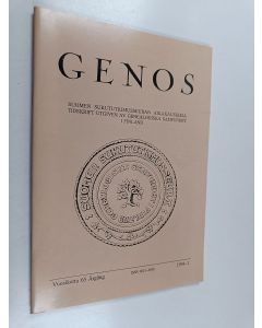 käytetty teos Genos : Suomen sukututkimusseuran aikakauskirja 1/1994