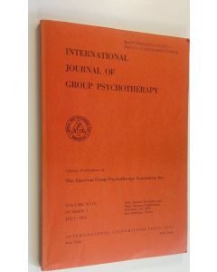 Kirjailijan The American Group Psychotherapy Association käytetty kirja International Journal of Group Psychotherapy : Volume XXIV, Number 3, July 1974