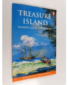 Kirjailijan Robert Louis Stevenson käytetty kirja Treasure island (Penguin reader level 2)