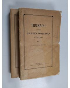 käytetty kirja Tidskrift utgifven af Juridiska föreningen i Finland 1911