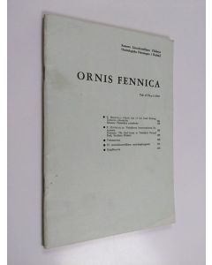 käytetty teos Ornis Fennica 3/1970 Vol 47