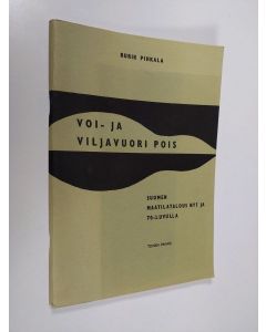 Kirjailijan Rurik Pihkala käytetty teos Voi- ja viljavuori pois : Suomen maatilatalous nyt ja 70-luvulla