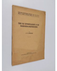 Kirjailijan J. W. Lindeberg käytetty teos Über das Exponentialgesetz in der Wahrscheinlichkeitsrechnung