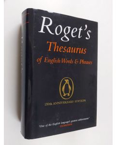 Kirjailijan Peter Mark Roget käytetty kirja Roget's thesaurus of English words and phrases