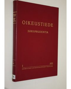 Tekijän Aulis Aarnio  käytetty kirja Oikeustiede = Jurisprudentia : Suomalaisen lakimiesyhdistyksen vuosikirja 1 : 1971