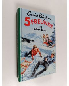 Kirjailijan Enid Blyton käytetty kirja Fünf Freunde im alten Turm