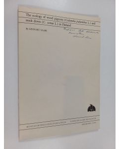 Kirjailijan Lennart Saari käytetty kirja The Ecology of Wood Pigeons (Columba Palumbus L.) and Stock Doves (C. Oenas L.) in Finland
