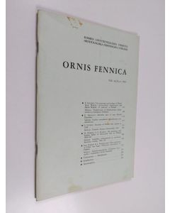 käytetty kirja Ornis Fennica Vol. 46 No 4/1969
