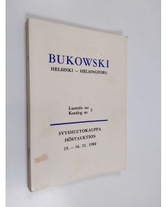 käytetty kirja Bukowski, Helsinki - Helsingfors : Syyshuutokauppa 1980 - Luettelo no/Katalog nr 2