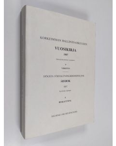 käytetty kirja Korkeimman hallinto-oikeuden vuosikirja 1987, B - Verotus