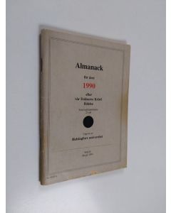 käytetty kirja Almanack för året 1990 efter vår Frälsares Kristi födelse