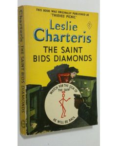 Kirjailijan Leslie Charteris käytetty kirja The Saint bids diamonds