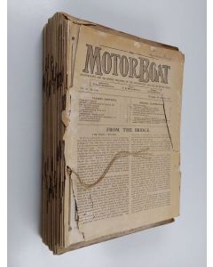 käytetty teos The Motorboat and Marine Oil & Gas Engine vuosikerta 1911 (47 nroa ; puuttuu nrot 351, 354, 356, 357, 386)