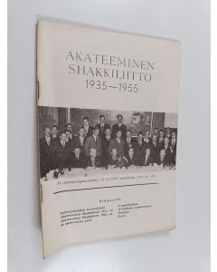 käytetty teos Akateeminen shakkiliitto 1935-1955