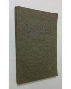 Kirjailijan Gustav Tegengren käytetty kirja De skriftliga uppgifterna i matematik vid studentexamen åren 1874-1919 : med svar och anvisningar