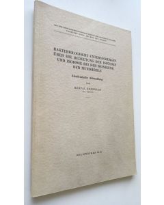 Kirjailijan Bertil Ekensten käytetty kirja Bakteriologische Untersuchungen uber die Bedeutung der Isotonie und Isoionie bei der Reinigung der Mundhöhle