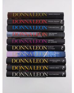 Kirjailijan Donna Leon käytetty kirja Donna Leon -paketti (10 kirjaa) : Pedon palkka ; Sokea rakkaus ; Ystävä sä lapsien ; Seitsemän syntiä ; Turvasatama ; Kasvot kuvassa ; Nuoruuden lähde ; Oman käden oikeus ; Kultamuna ; Uskon asia